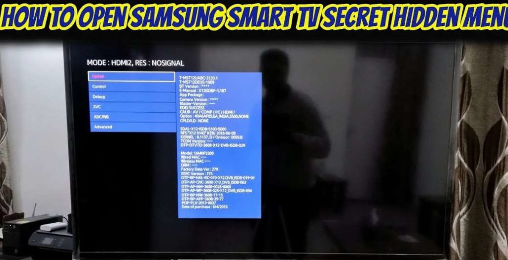 samsung Smart tv secret menu